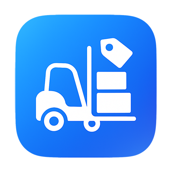 Icono de montacargas cargando materiales